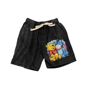 Disney Black Shorts with Pooh and Eeyore